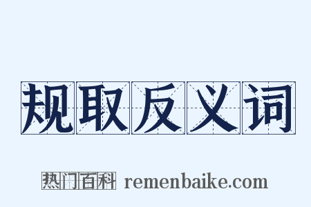 规取反义词是什么意思的图片